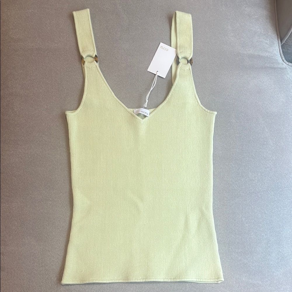 Nwt Ecru lemongrass Fitted Tank Top